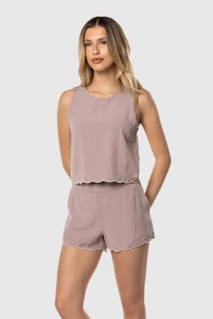 Adjustable Hem Soft Chafe Protection Scallop Edge Tank