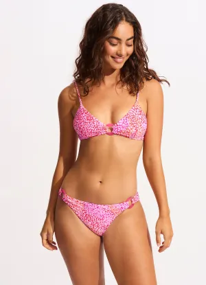 Sea Skin Trim Side Hipster Bikini Bottom - Fuchsia Rose Hypoallergenic Lining Full Coverage Bottom