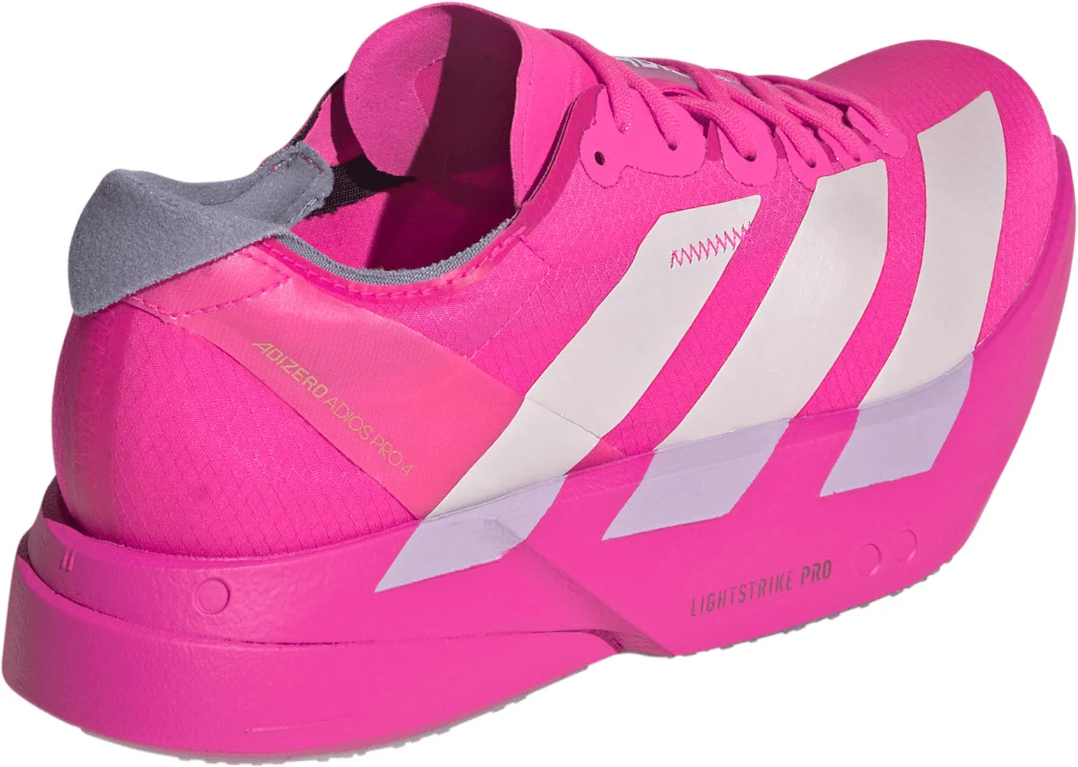 adidas Adizero Adios Pro 4 Womens Running Shoes - Pink foot - health Impact Absorbing