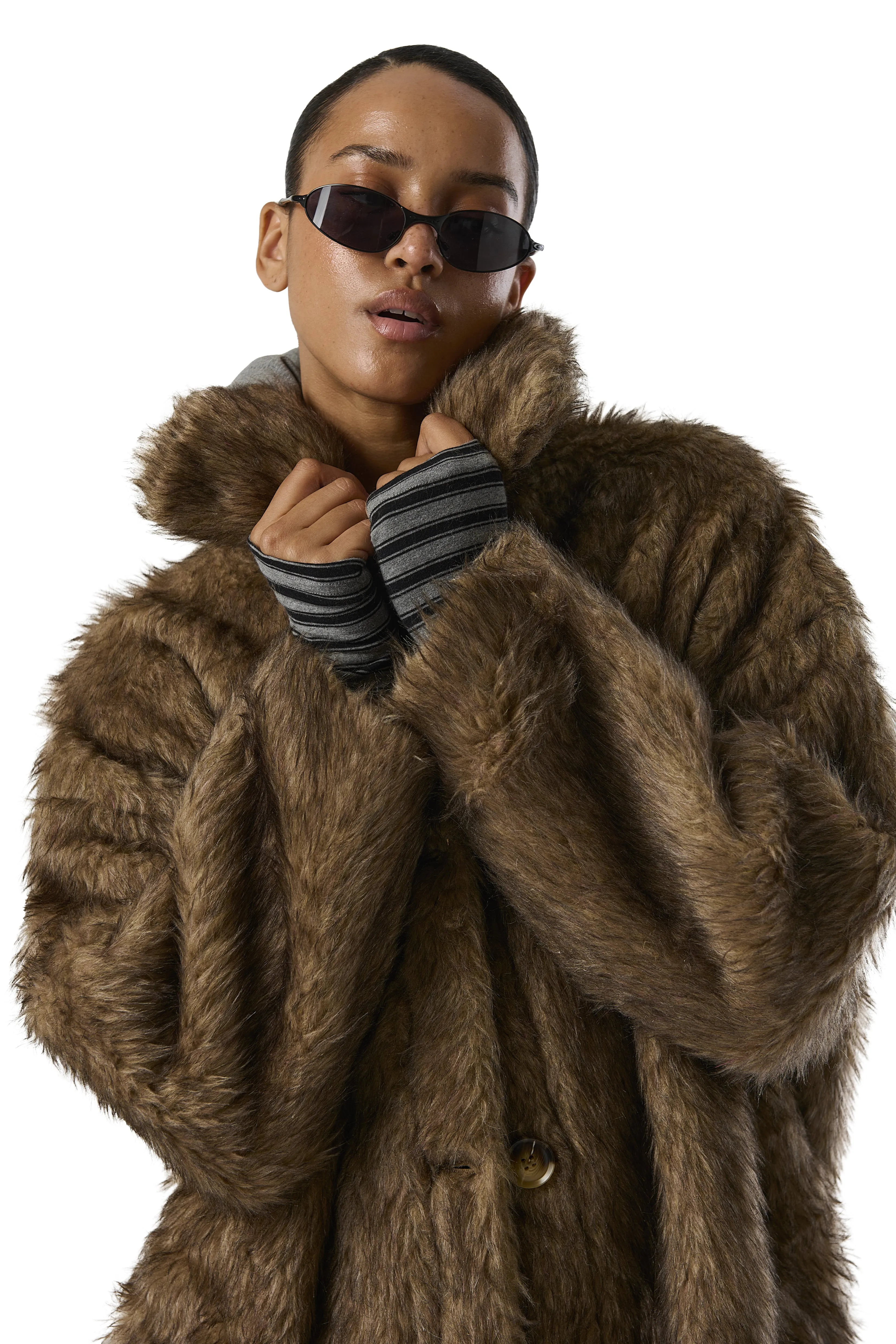 Donnie Faux Fur Longline Coat All Year Use