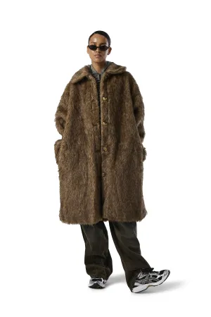 Cold Climate Donnie Faux Fur Longline Coat