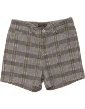 Formal Elegance Non Irritating Tags DOCKERS Womens Curvy Mid Rise Casual Shorts US 8 Medium W30 Grey Check