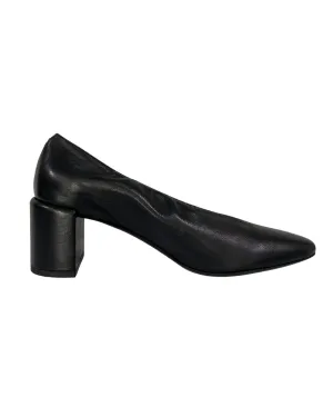 Women's Stack Heel Round Toe Pump In Baron Black Night Out