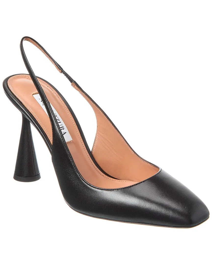 Aquazzura Amore 95 Leather Slingback Pump Shock absorption Dress Pumps