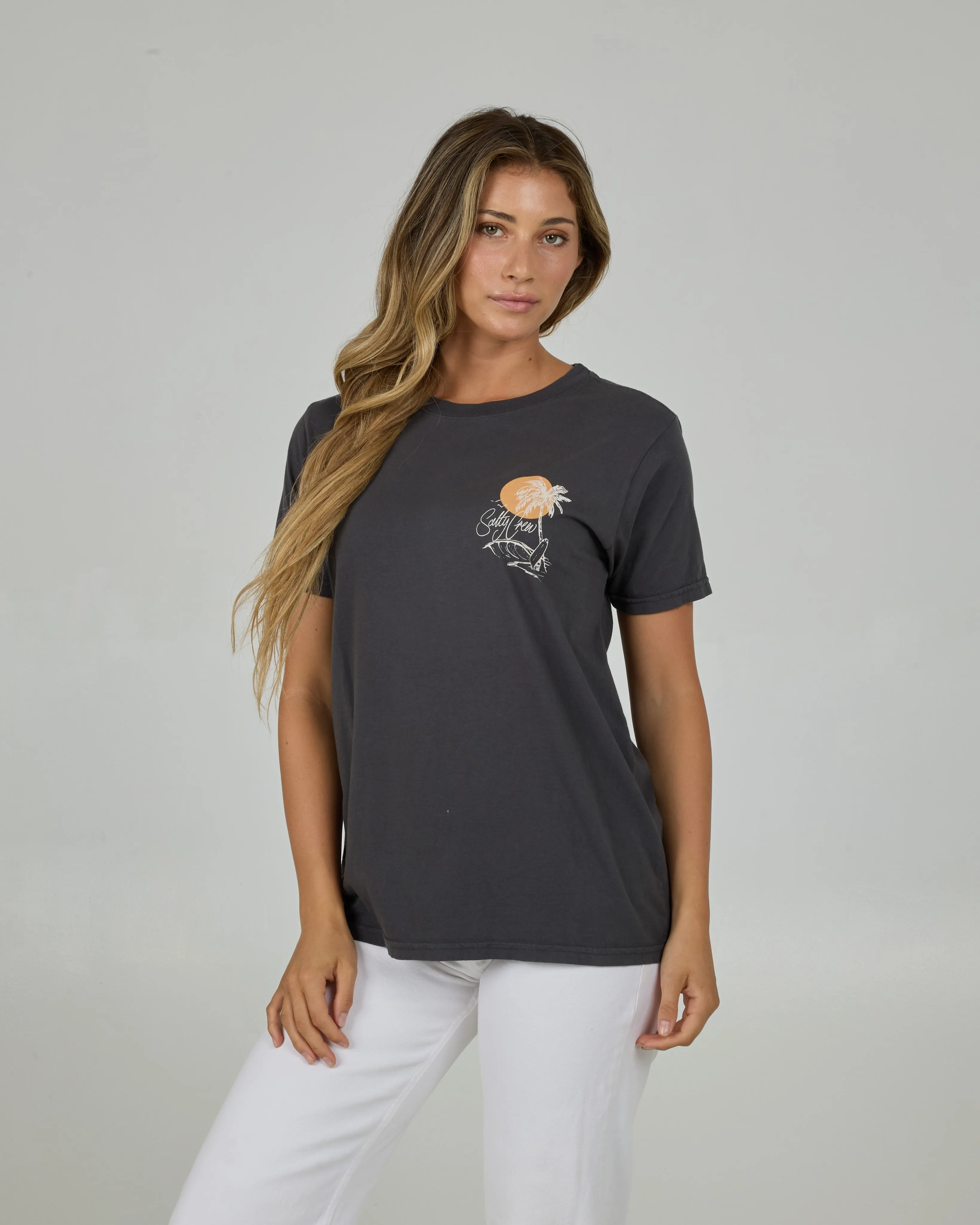 Street Comfort Style Bold Statement Shape Shack B.f Tee - Charcoal