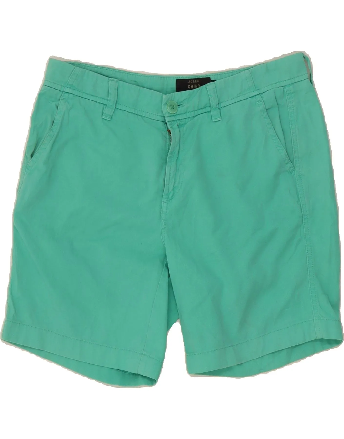 Wardrobe Essential Checkered Style J. CREW Womens Chino Shorts US 6 Medium W30 Green Cotton