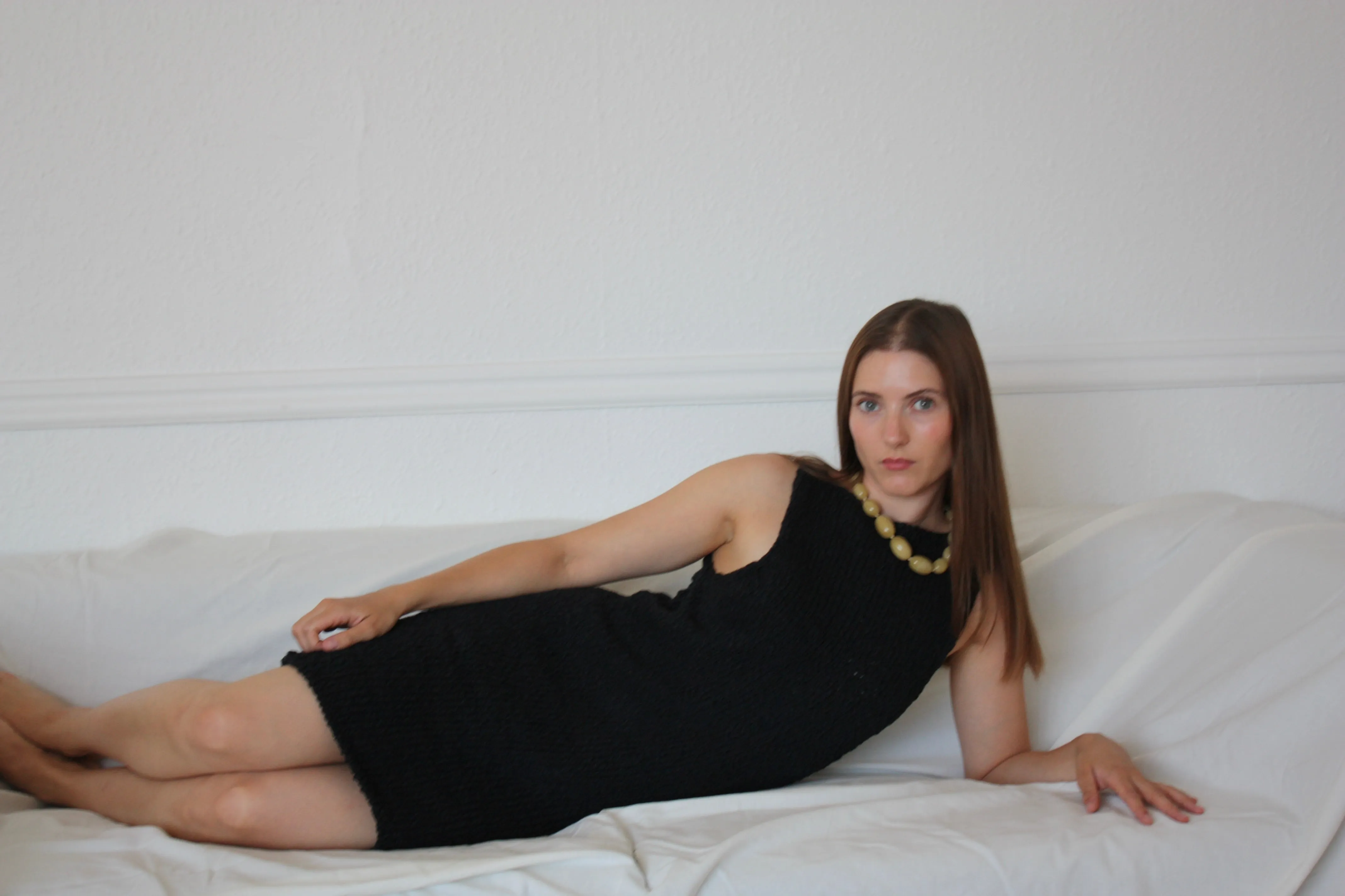 Earth Colors V-Neck Sidewalk Dress Texture Knit Kit