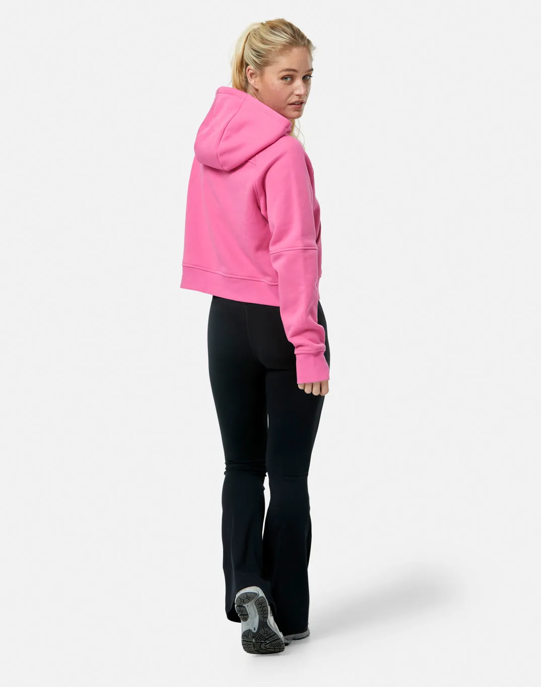 Sierra Half Zip Crop Hoodie in Sangria Sunset Brand Reputation Leather