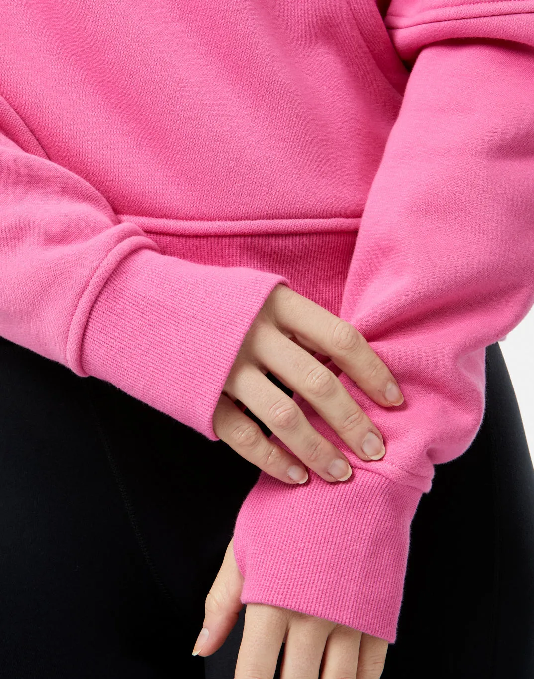 Sierra Half Zip Crop Hoodie in Sangria Sunset Fashion Hoodie product marbled pattern