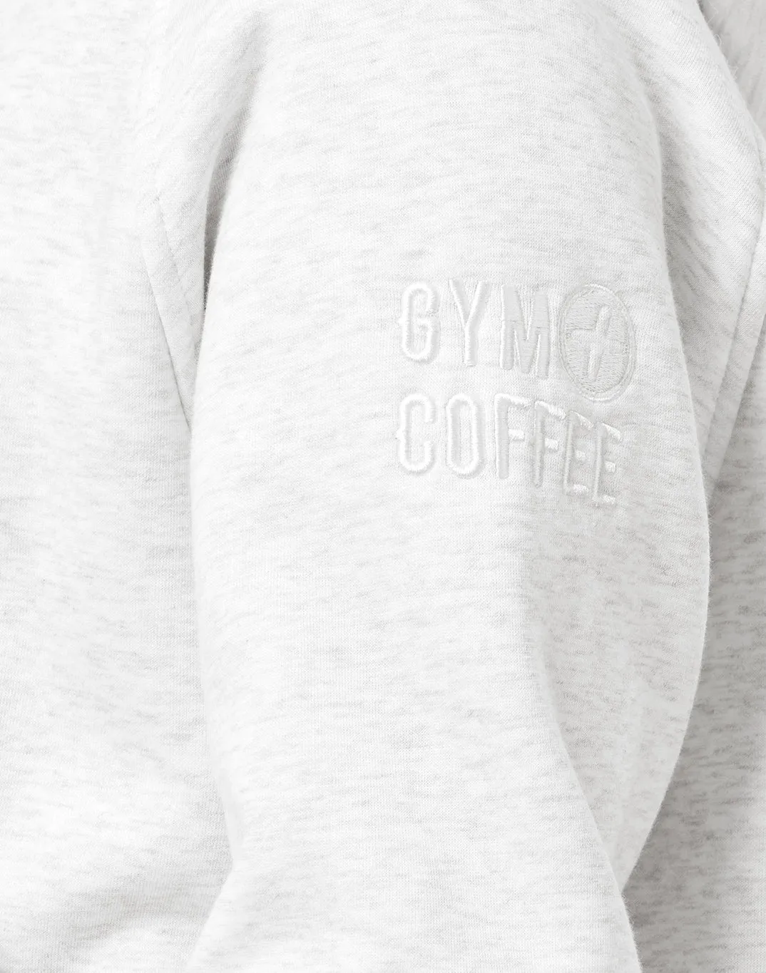 Sierra Half Zip Crop Hoodie in White Marl Spring Wear