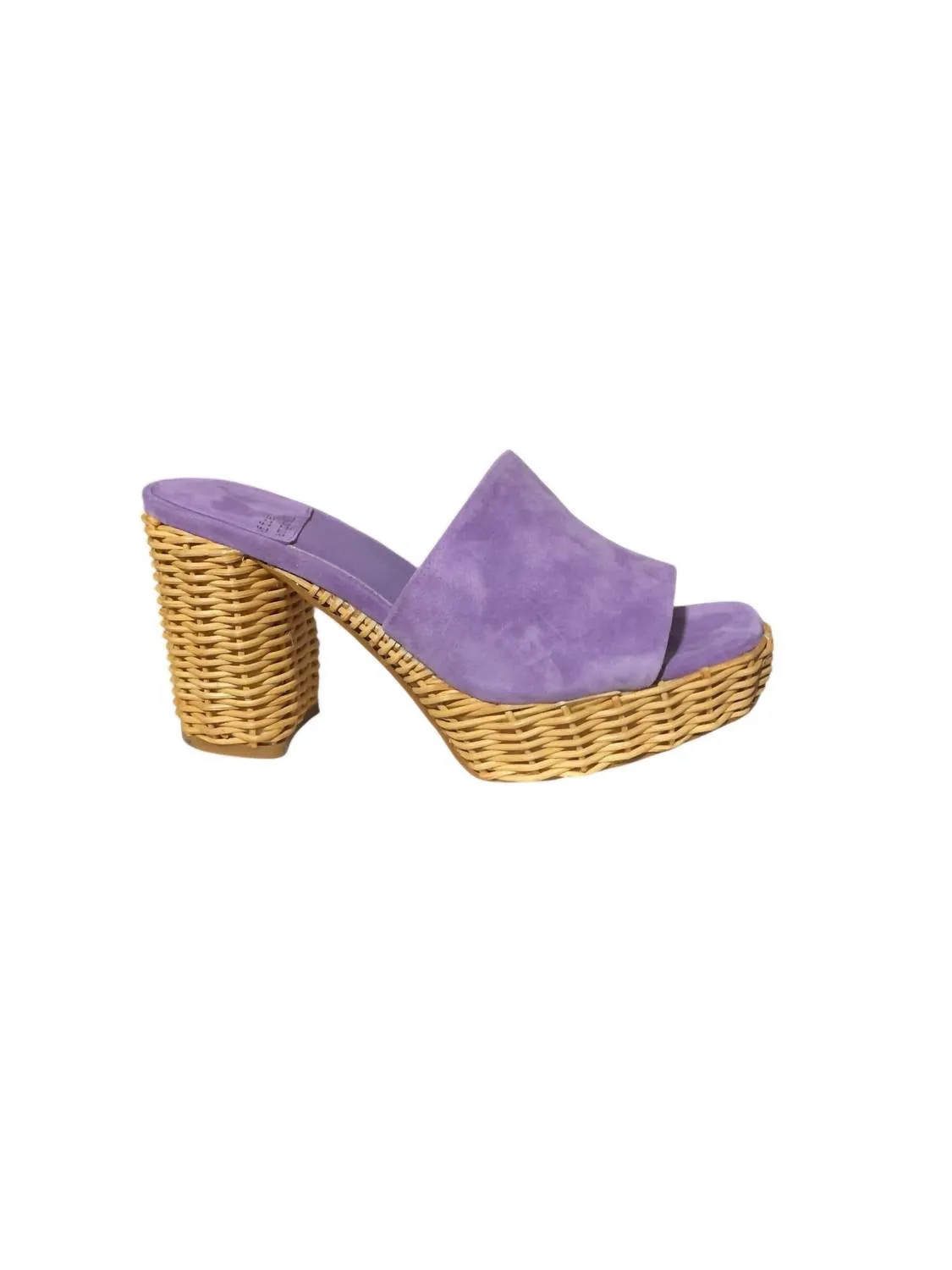 Women's Magda Wicker Suede Shoes In Lilac Suede Fashion Life
