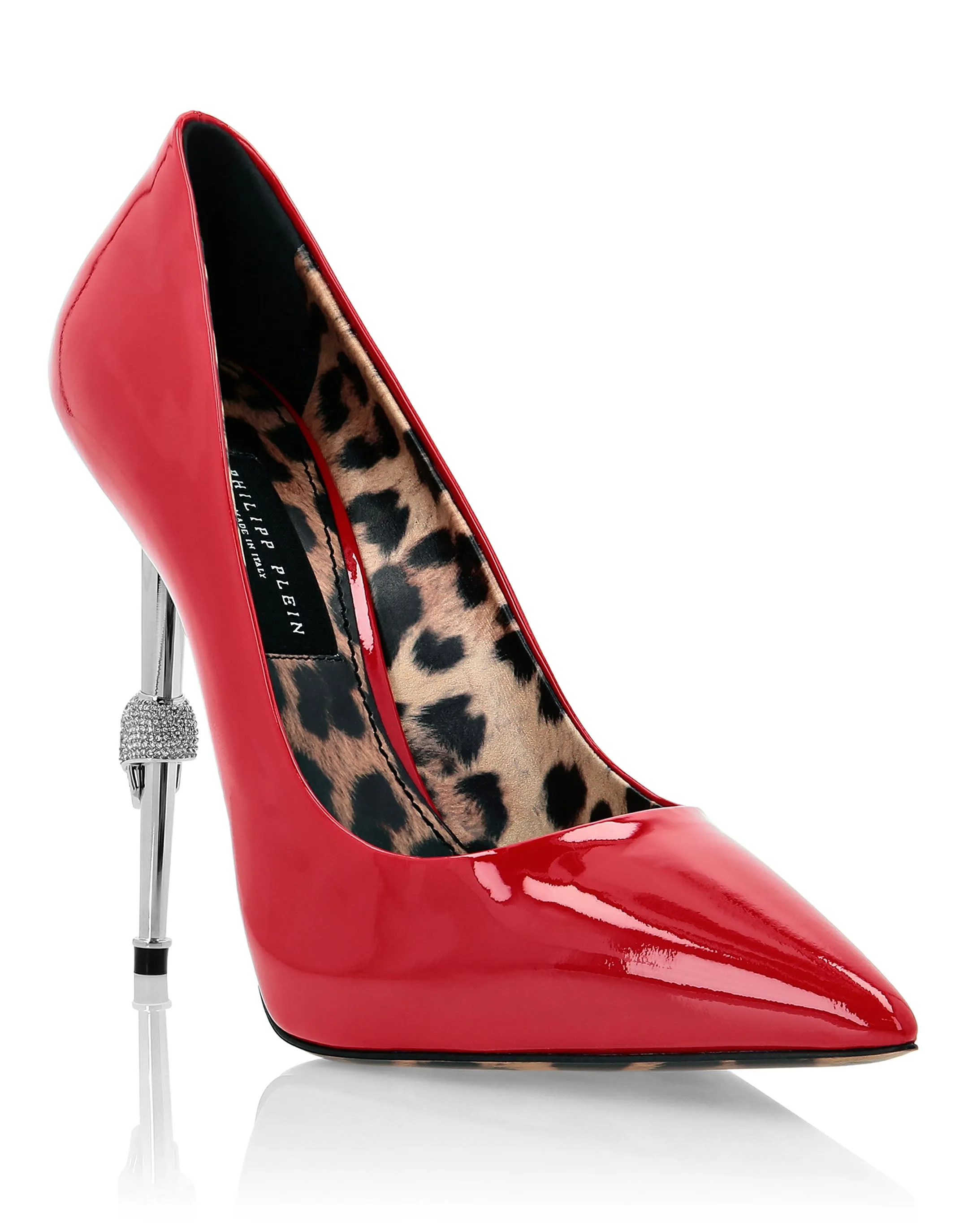Skull Heel Patent Leather Pumps Pink Stiletto Heels Fashion Heels