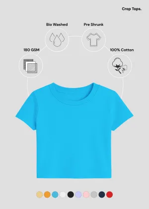 Sky Blue Crop Top | FC39 Chilly Comfort Wear All-Season Comfort Wear