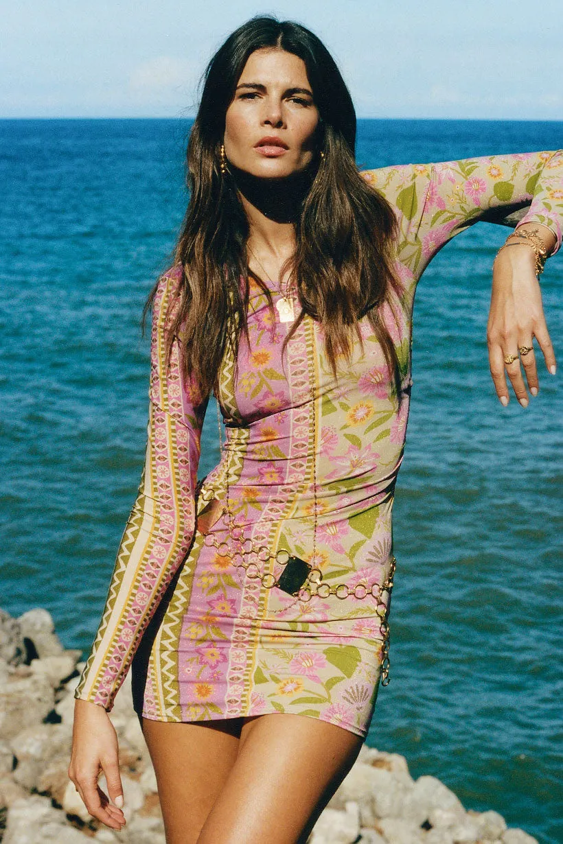 New Mood Goldie Shimmer Mini Dress