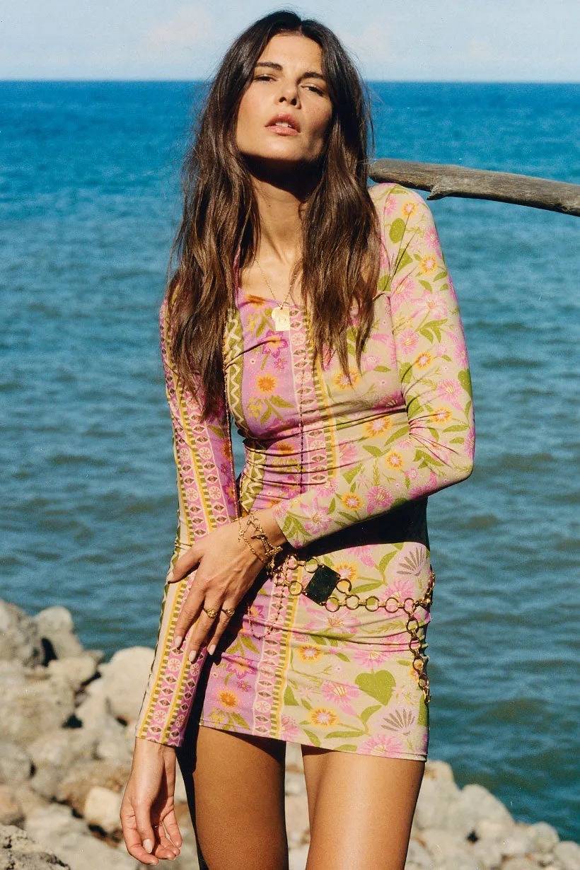 Feminine full-length gown Chic Tailoring Design Goldie Shimmer Mini Dress