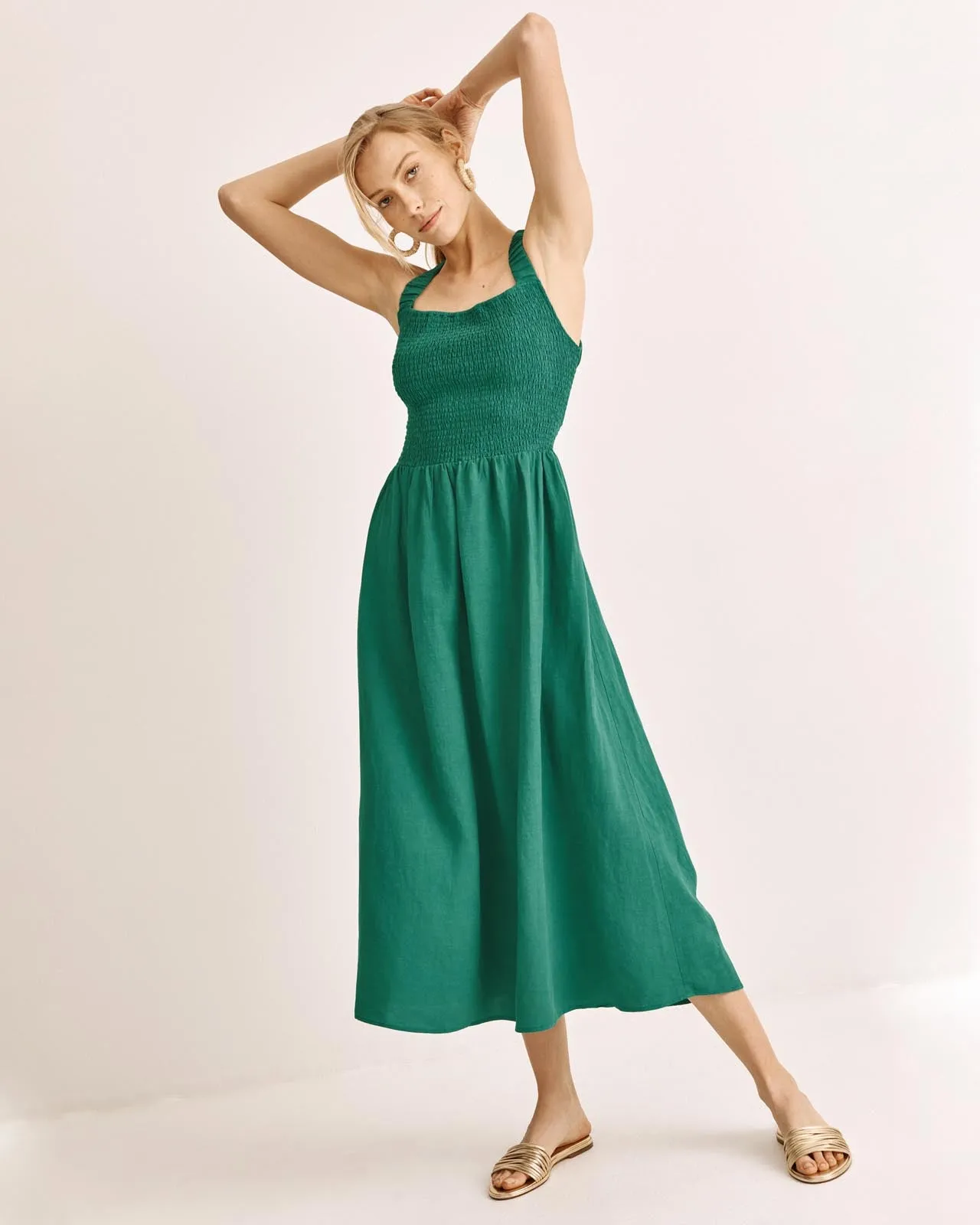 Arielle Smocked Dress Sleek Flow