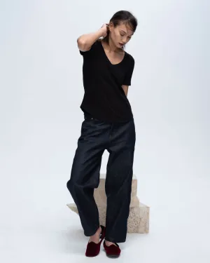 Slub Jersey Classic V-Neck Tee - Black AllSeasonWear Cool and Chic