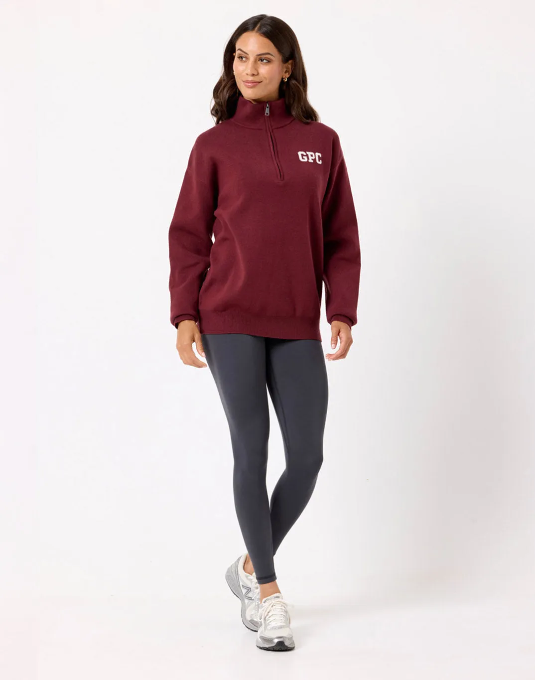 Knit Half Zip in Mulberry Street Active Daily Fit