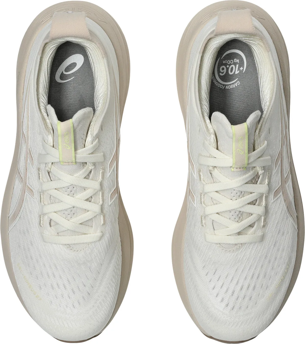 Asics Gel Nimbus 27 Womens Running Shoes - Cream Non Compressible Foam