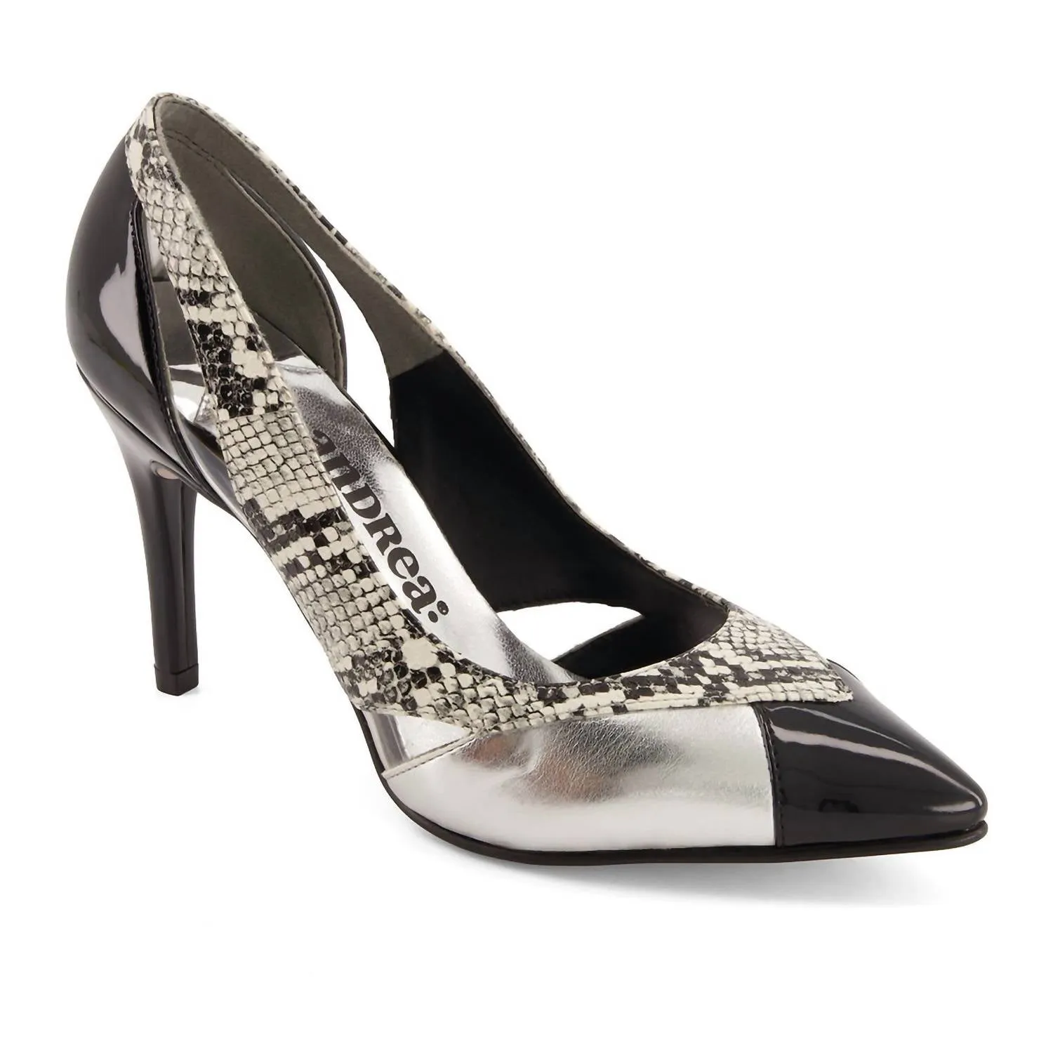 Chic Party Heels Women's Premium High Heels Python Stilettos Pumps In Silver