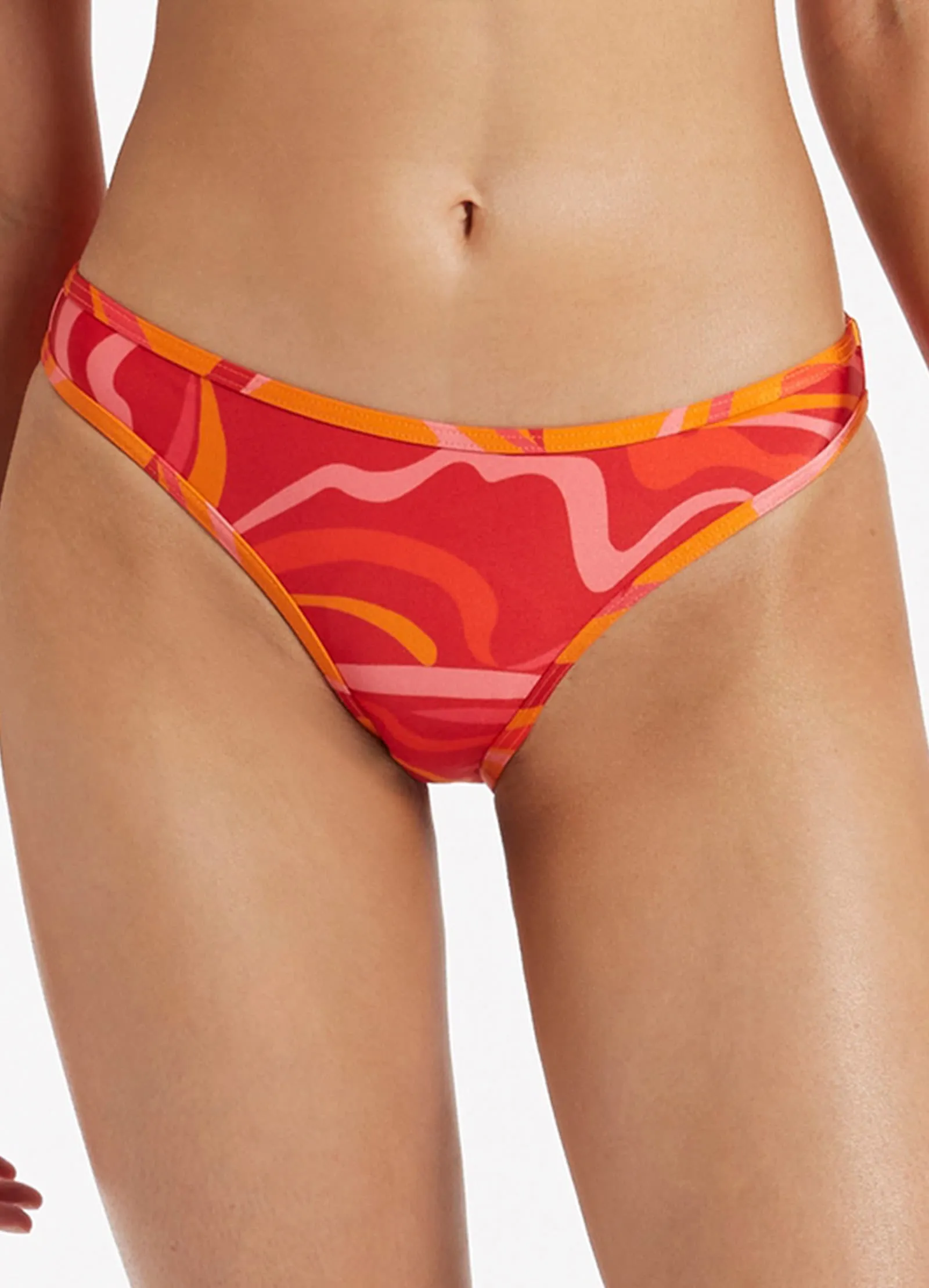 Anti Chafe Edging Smooth Skin Fabric Vortici Hipster Pant - Cherry