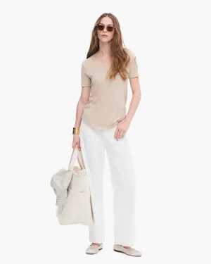 Slub Jersey Classic Short Sleeve V-Neck Tee - Dune Weekend Smart Look Bold Comfort