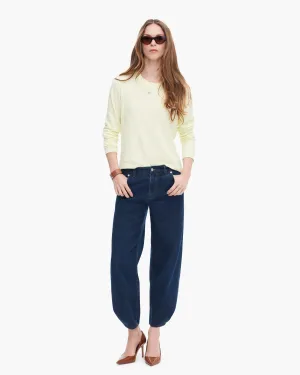 Versatile Top Slub Jersey Long Sleeve Crop Tee - Tender Yellow