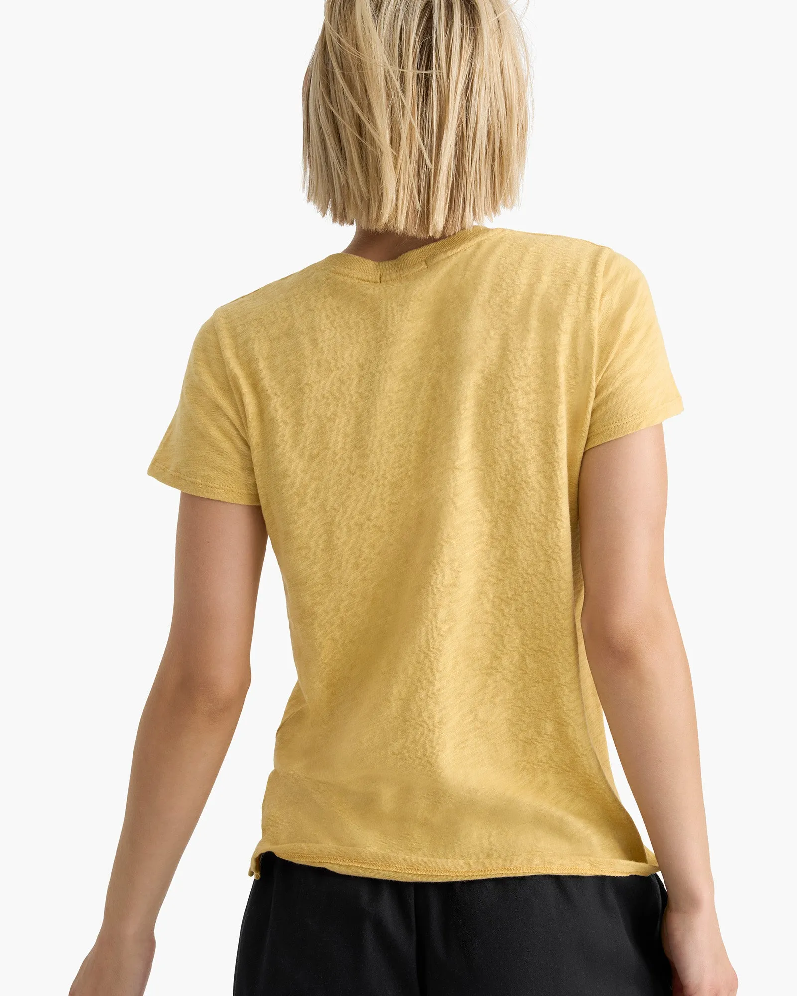 Slub Jersey Schoolboy Short Sleeve Crew Neck Tee - Sunflower Chic And Comfortable