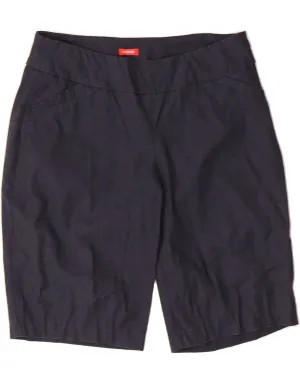 IZOD Womens Casual Shorts US 10 Large W32  Navy Blue Polyester Tall Length