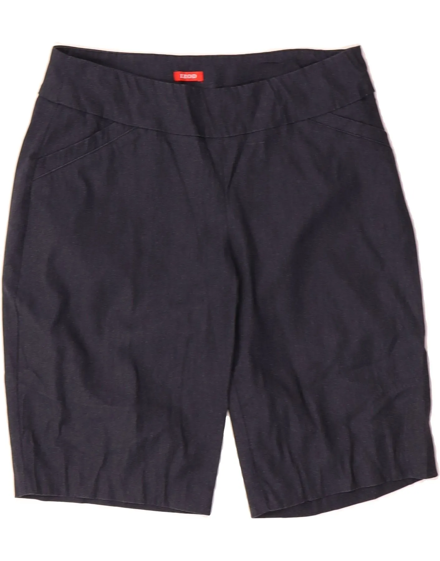 IZOD Womens Casual Shorts US 10 Large W32  Navy Blue Polyester Tall Length