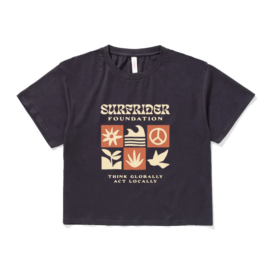 Timeless Comfort Wear Womens Think Globally Tee (black)