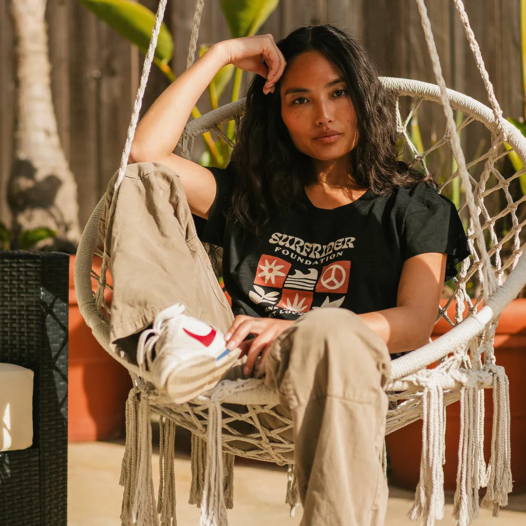 Essential Wardrobe Womens Think Globally Tee (black)