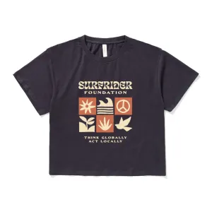 Timeless Comfort Wear Womens Think Globally Tee (black)