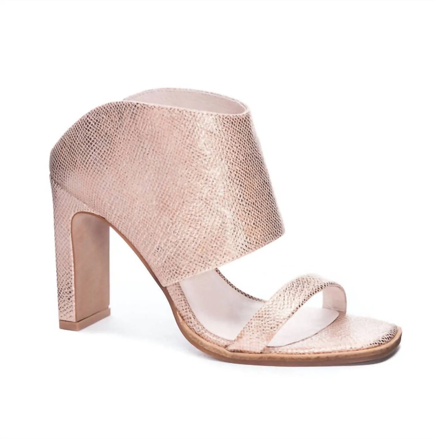 Chunky Heeled Boots Women's Linx Heel In Rose Gold
