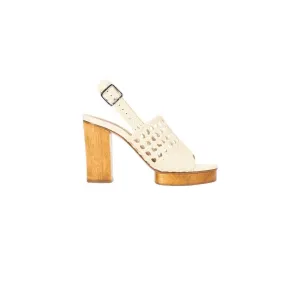 Women's Martina Platform In Cream Durable Sole Silky feel