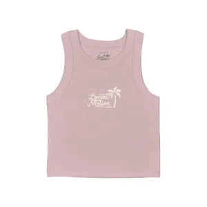 PAINTED PALM LOGO RIB CROP TANK Free Move