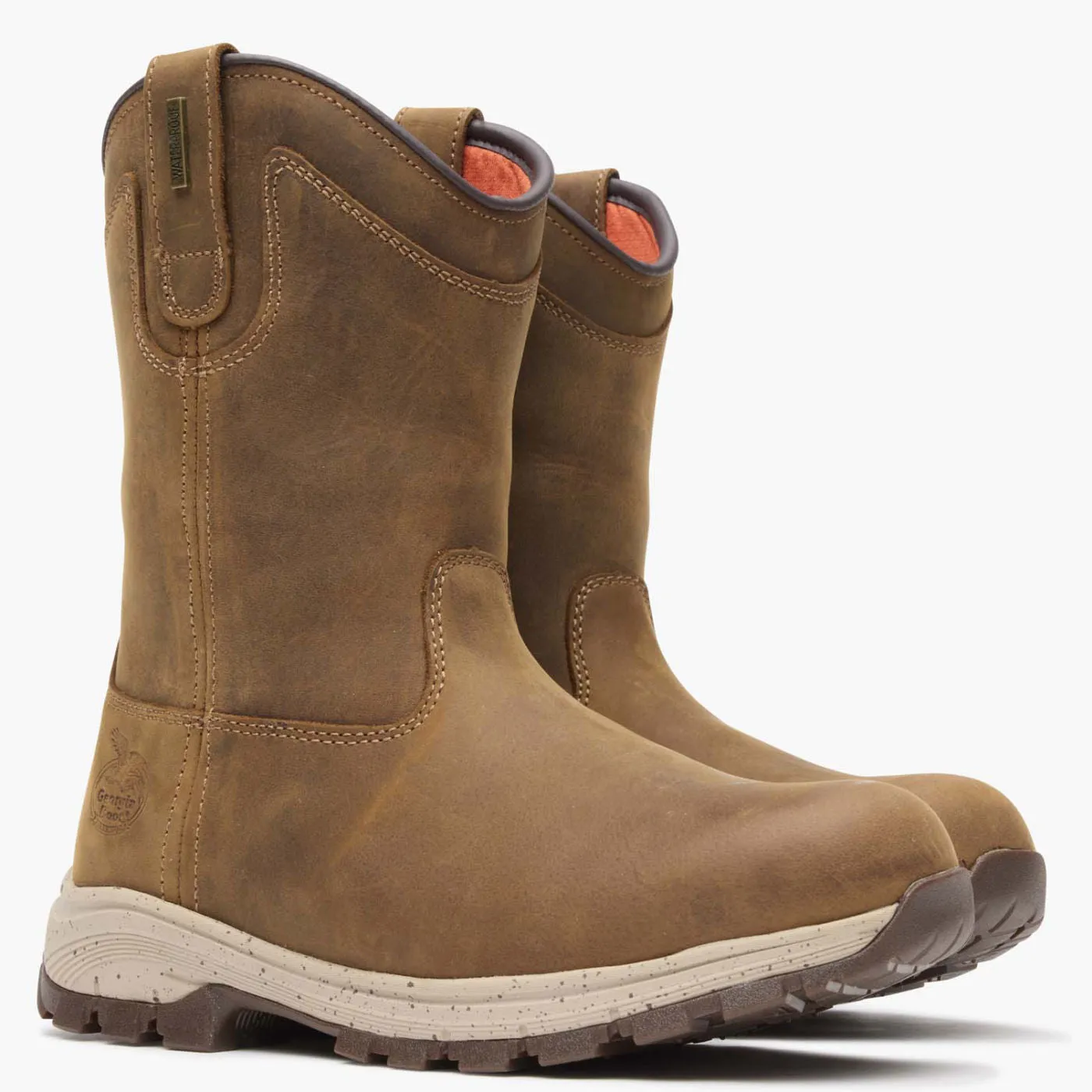 Padded Interior Weekend Camping Seamless Comfort Weekend Camping Georgia Boot Eagle Trail Women's Waterproof Pull-On Work Boot