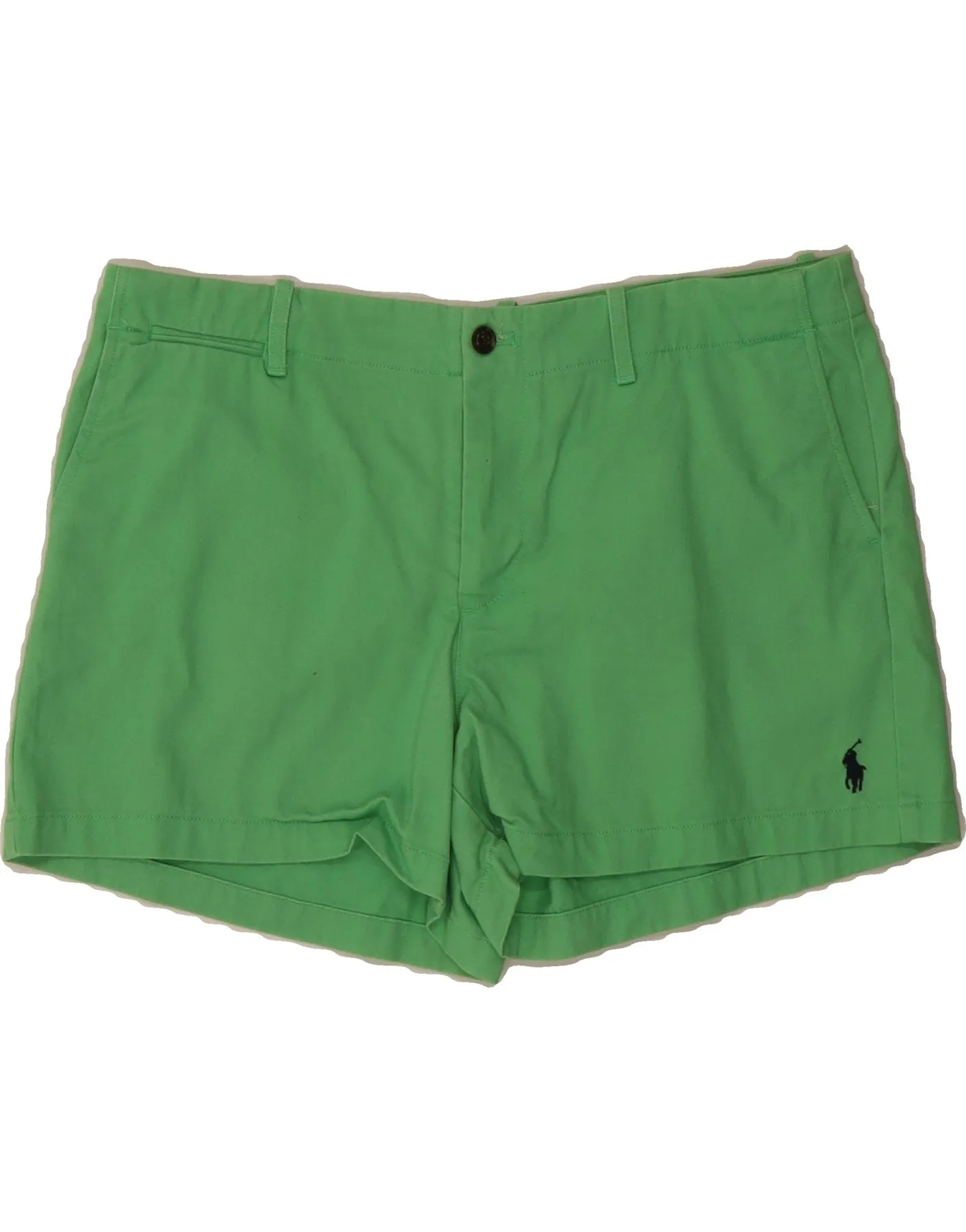 Quick Release Cuffs RALPH LAUREN Womens Chino Shorts US 12 Large W34  Green Cotton