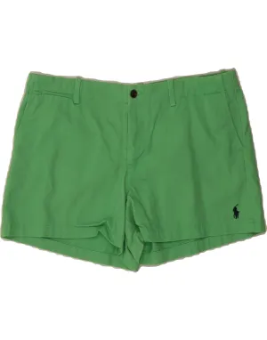 Quick Release Cuffs RALPH LAUREN Womens Chino Shorts US 12 Large W34  Green Cotton