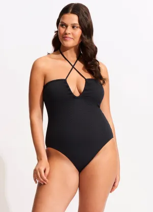 Sea Dive Bandeau One Piece - Black Latest Trend Ozone Resistant