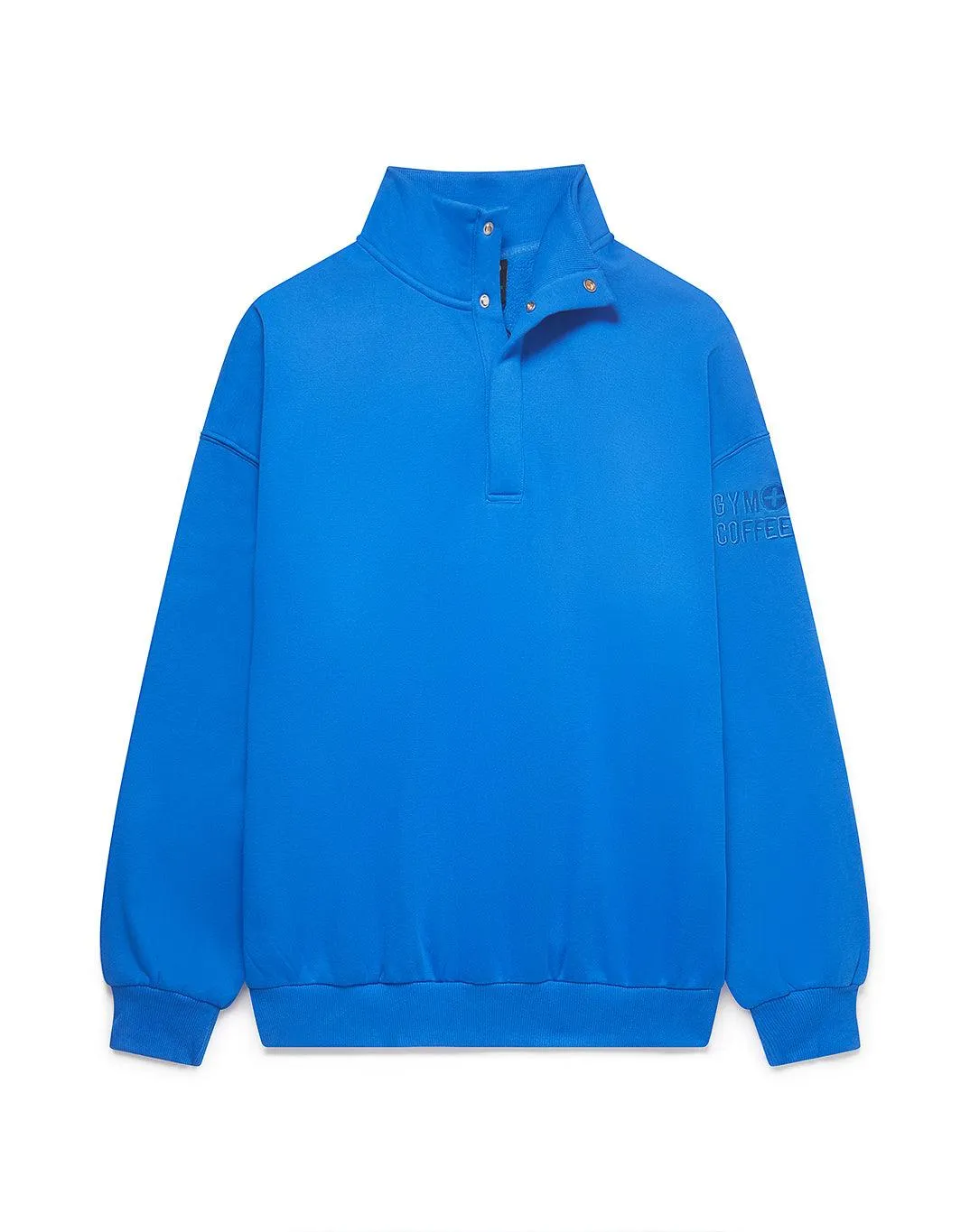 Snap Collar Sierra Sweatshirt in Azure Blue Smart Layer