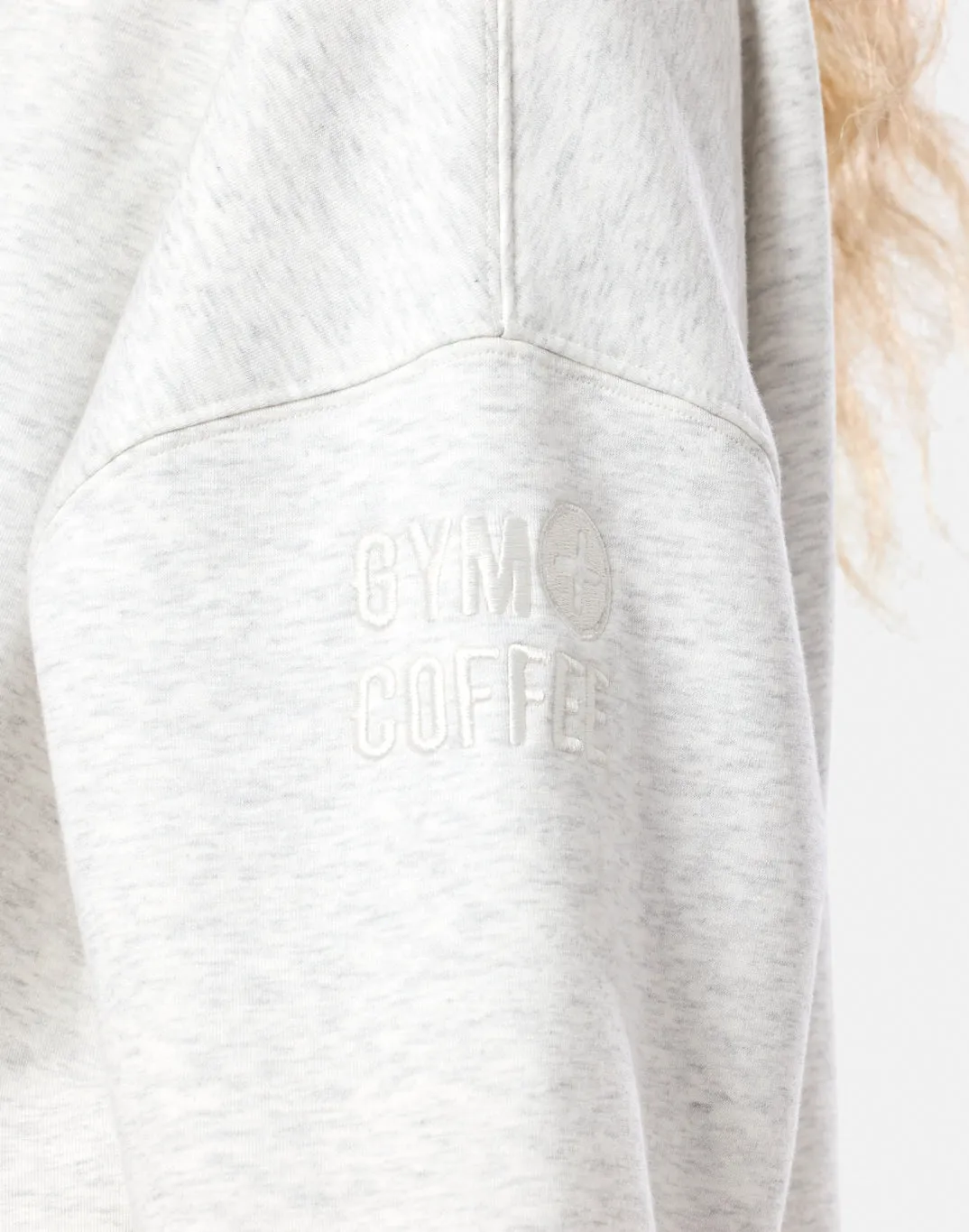 formal party Snap Collar Sierra Sweatshirt in White Marl