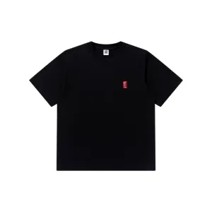 casual and comfortable Cozy And Warm SMALL HWC LABEL TEE BLACK