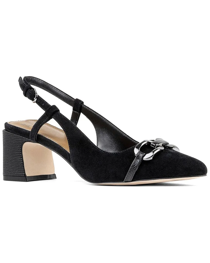 Donald Pliner Varya Suede Slingback Lace Up Style Smart Casual Heels