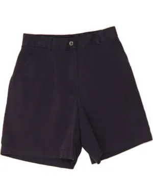 Affordable Fashion Sustainable Weave L.L.BEAN Womens High Waist Chino Shorts US 6 Medium W26 Navy Blue Cotton