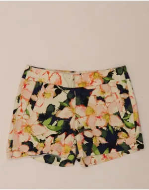 J. CREW Womens Chino Shorts US 0 XS W30 Multicoloured Floral Cotton Lakeside Relaxation Polished Style