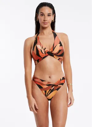 Solari Twist Front Pant - Tangerine Supportive Cradle Design Anti Pilling Surface