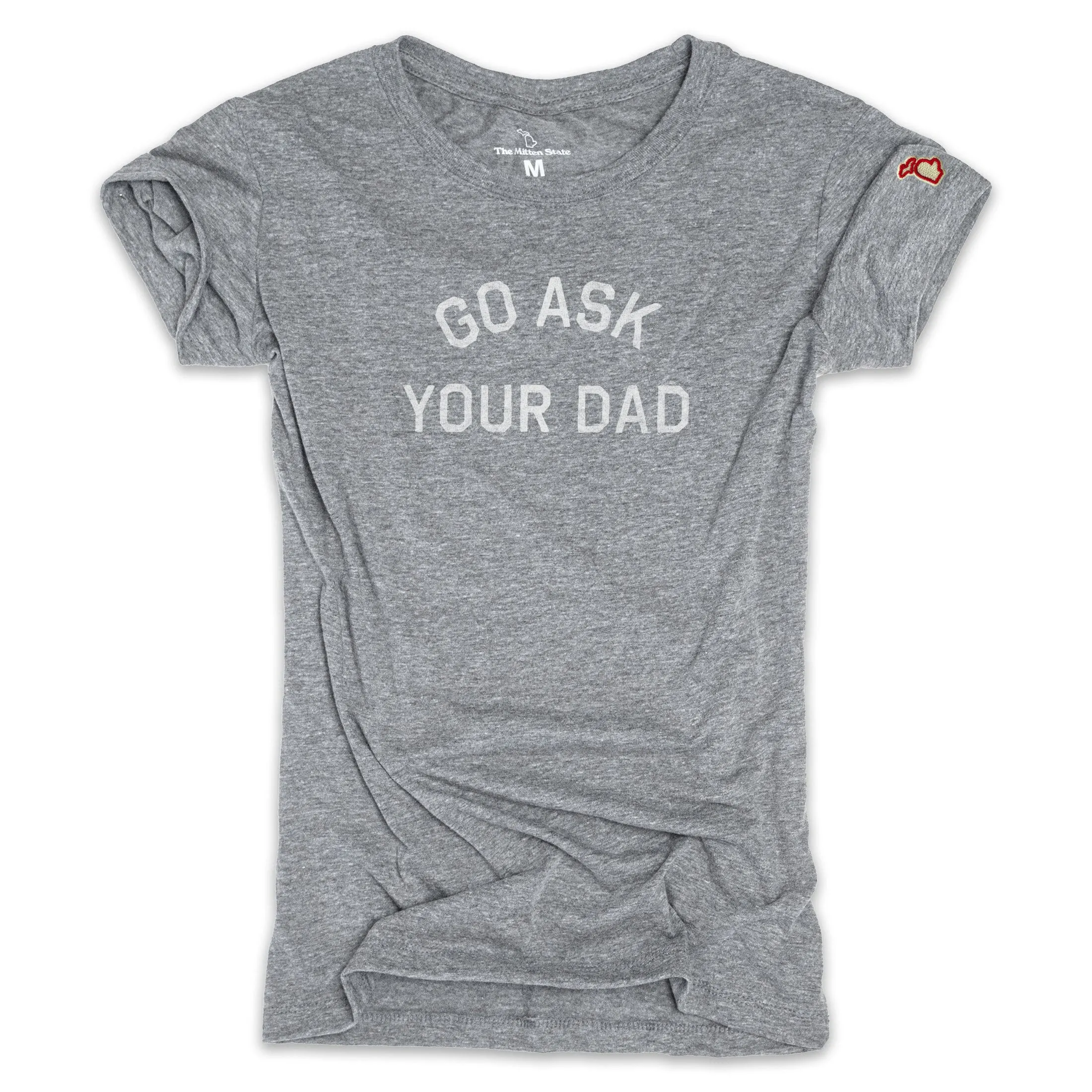 GO ASK YOUR DAD (WOMEN) MinimalistStitching Relaxed Waist