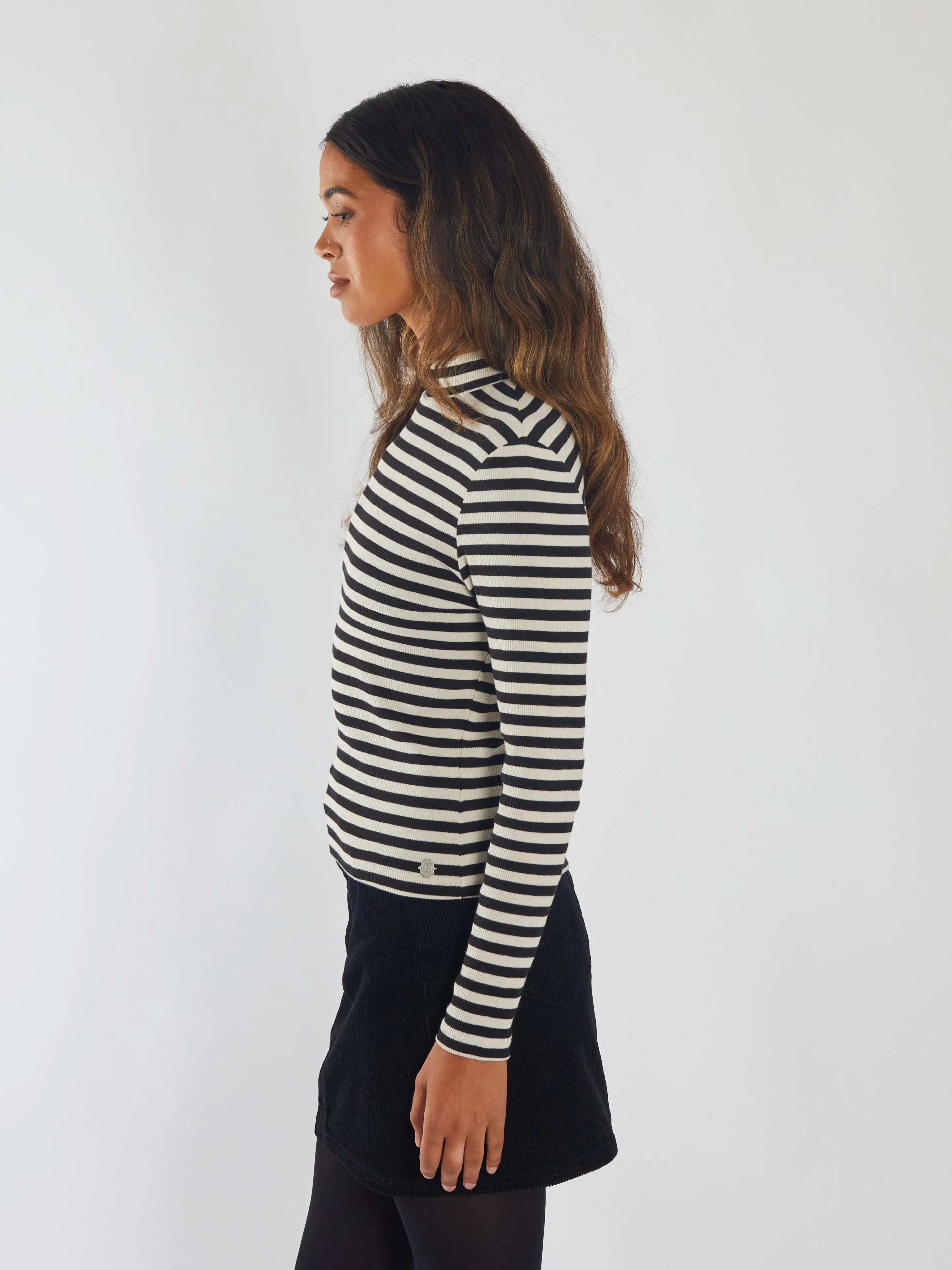 Marni LS Top Black & Stone White EasyAdjustStraps