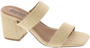 Women's Divine Slip-On Heels In Beige Responsive Decorative High Heels